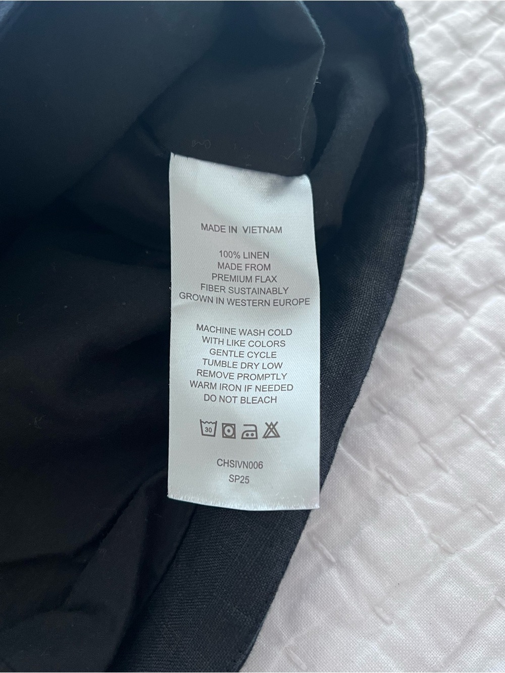 Quince Black Linen Vest Size Small EUC - Picture 7 of 8